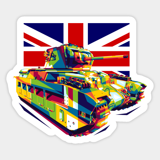 Matilda II Tank Sticker by wpaprint